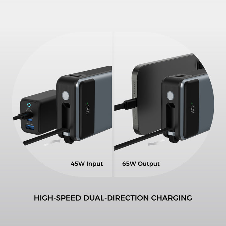 DAMAVAND 2  20,000mAh Powerbank with Built-in 65W USB-C Cable