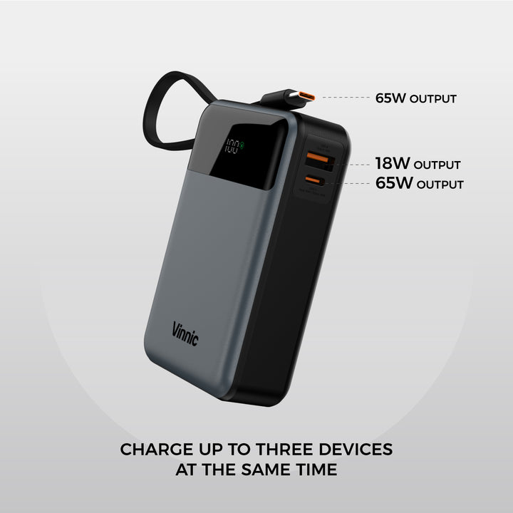 DAMAVAND 2  20,000mAh Powerbank with Built-in 65W USB-C Cable