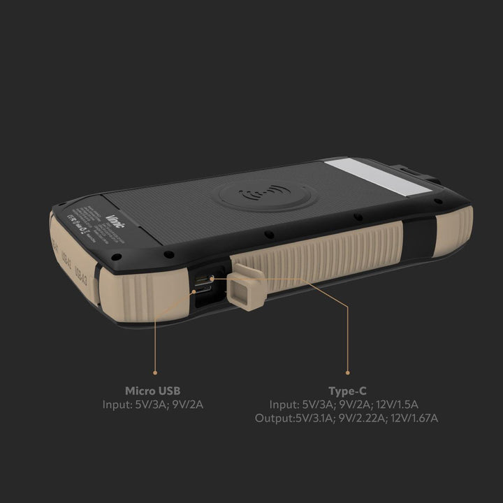 Vinnic | SACA PEAK Solar Wireless Powerbank 20K + Torch