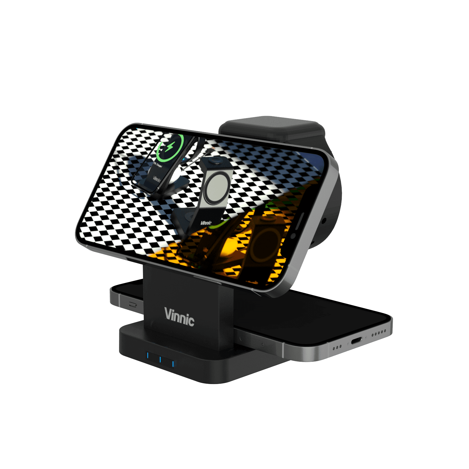 ONTAKE 3-IN-1 magnetische kabellose Ladestation