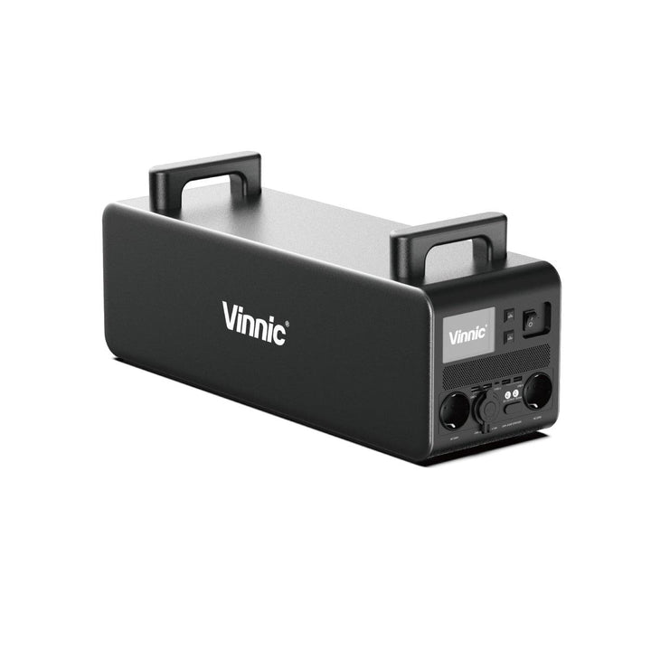 Easy carry mobile battery power station with 2000 Watt AC outpu, USB and Solar charging from Vinnic