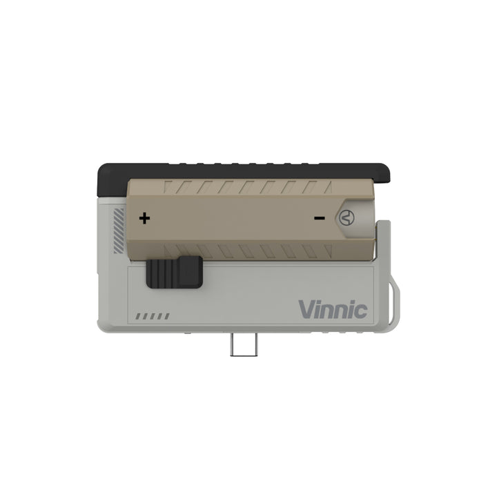 Vinnic Rendezvous 5000mAh detachable power bank with innovative replaceable Silicon Carbon Lithium (SiC) 21700 batteries offering 20-30% higher energy density. Enjoy 22.5W USB-C PD fast charging, integrated Type-C plug, and charge two devices at once.
